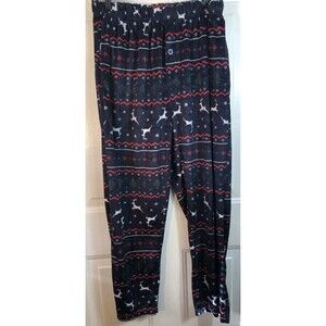 NORTH 15 MEN'S PREMIUM QUALITY PJ Pants Pajama Bottoms SIZE L VELOUR Christmas